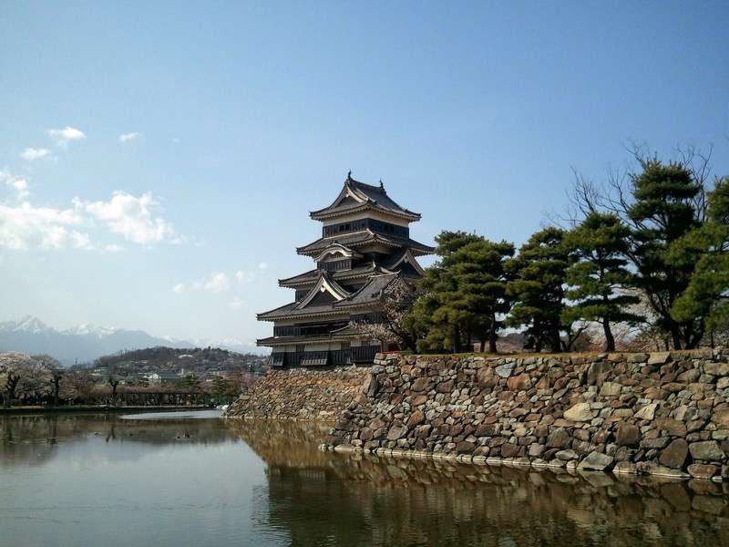 松本城 天守閣内堀前より３