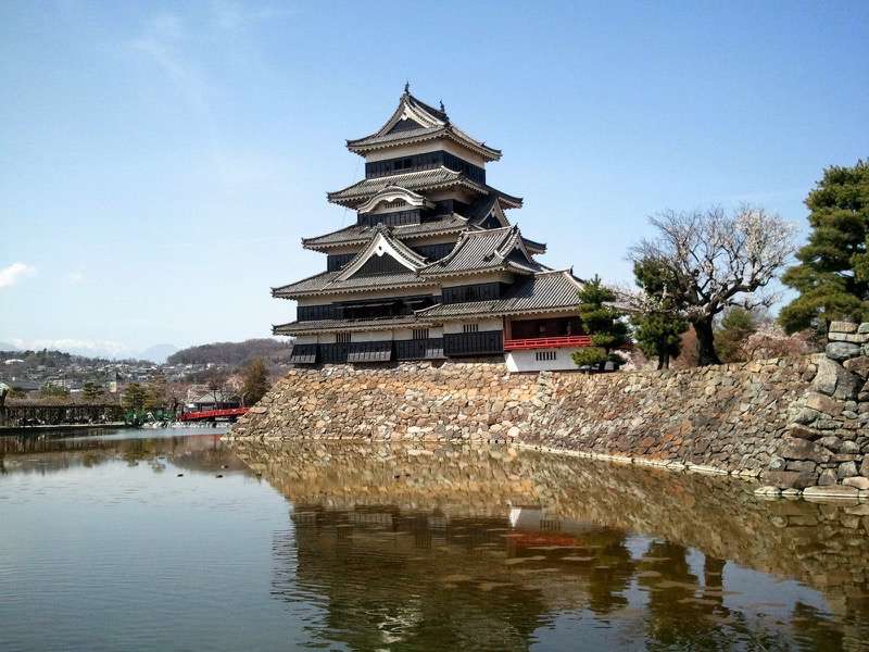 松本城 天守閣内堀前より２