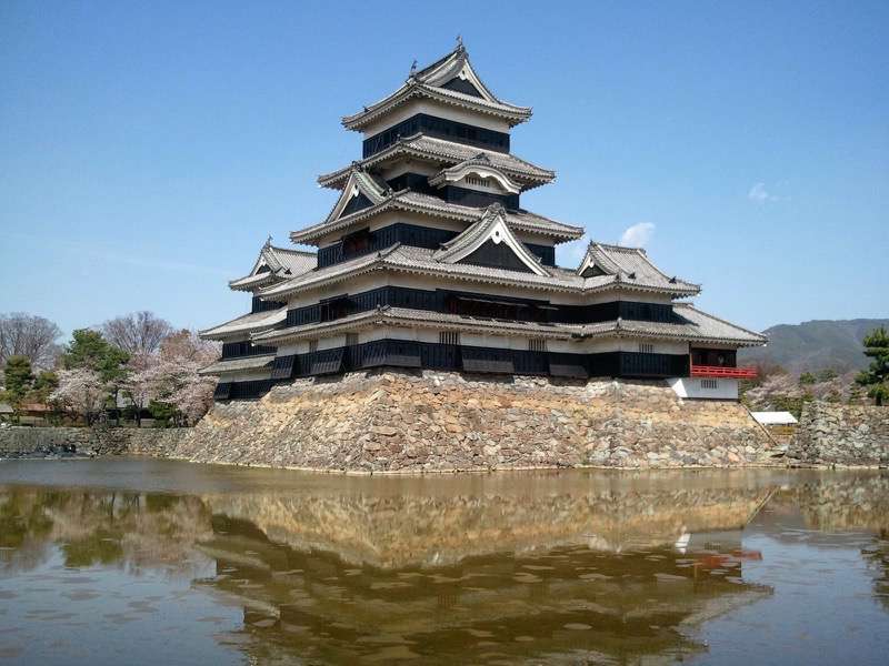 松本城 天守閣内堀前より１