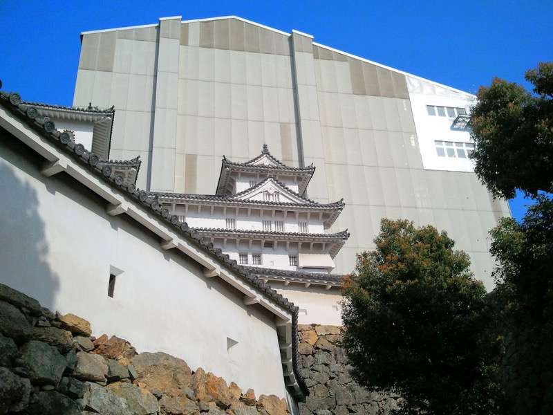 姫路城 ほの門とにの門の間より乾小天守１