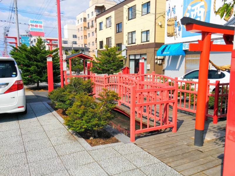 旭川銀座商店街-弁天神社戻り橋.jpg 旭川銀座商店街 弁天神社戻り橋