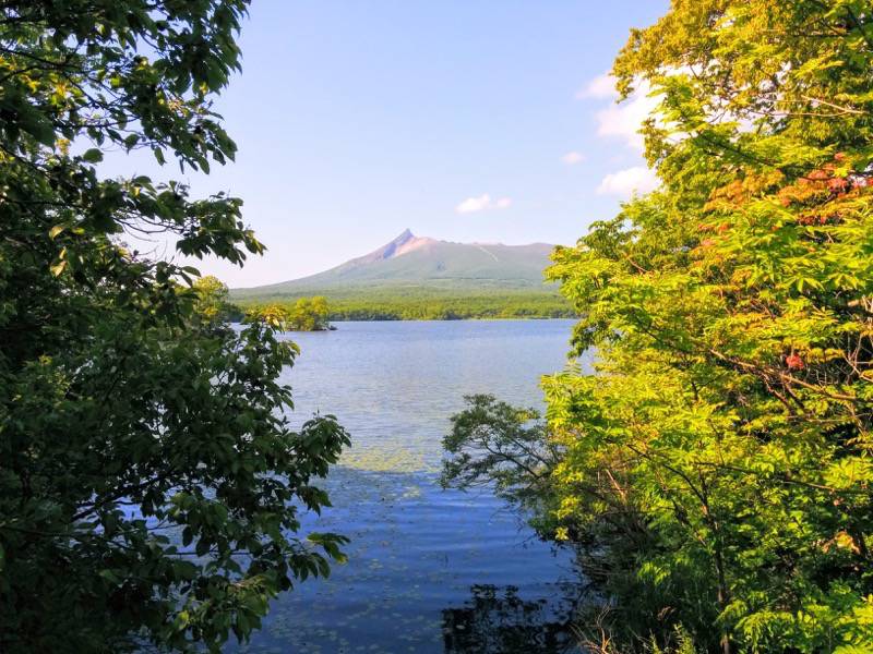 大沼公園-島巡りの路-袴腰橋より駒ヶ岳.jpg 大沼公園 島巡りの路 袴腰橋より駒ヶ岳