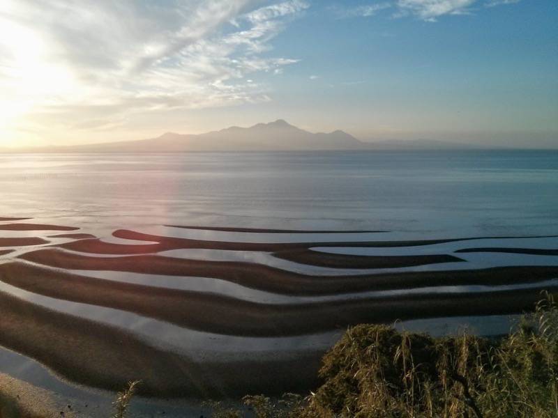 御輿来海岸 景勝地夕暮れ前４
