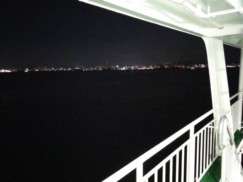 桜島フェリー 夜の風景２