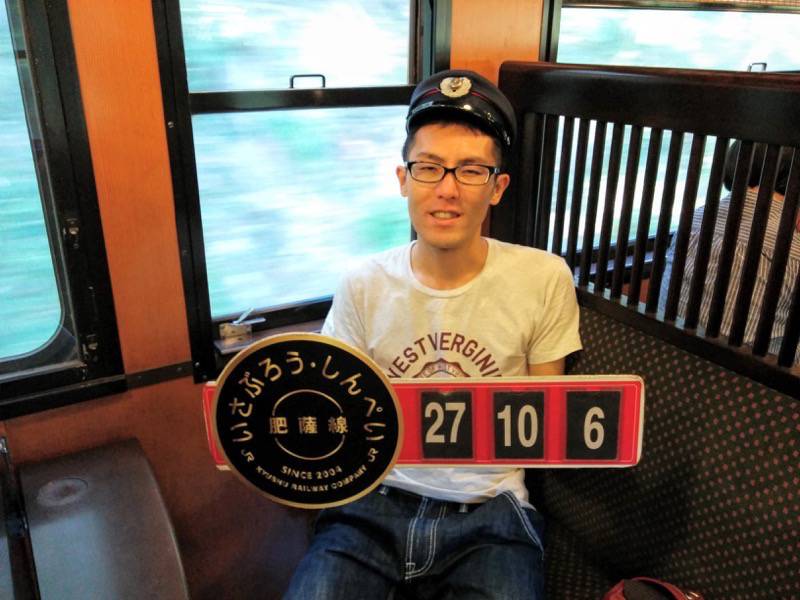 いさぶろう・しんぺい-大畑〜矢岳間で座席にて記念撮影.jpg いさぶろう しんぺい 大畑 矢岳間で座席にて記念撮影