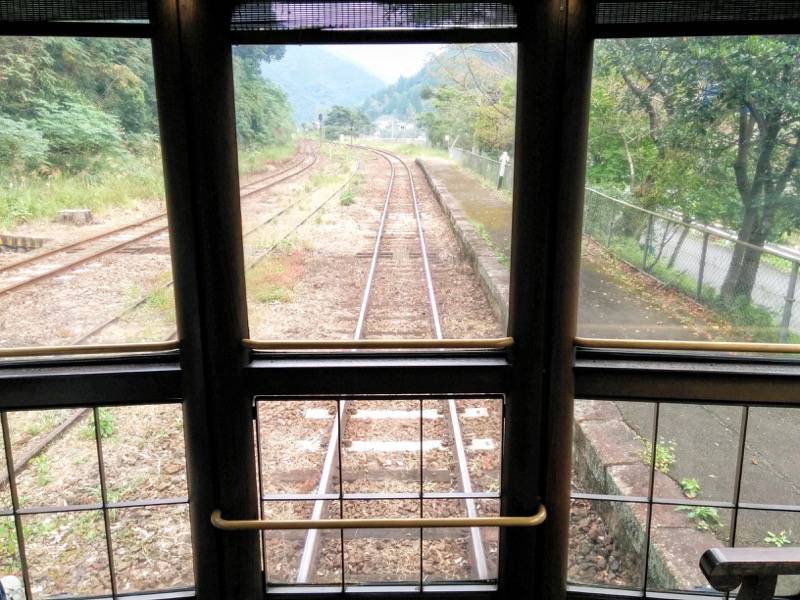 SL人吉 ３号車展望ラウンジより 白石駅