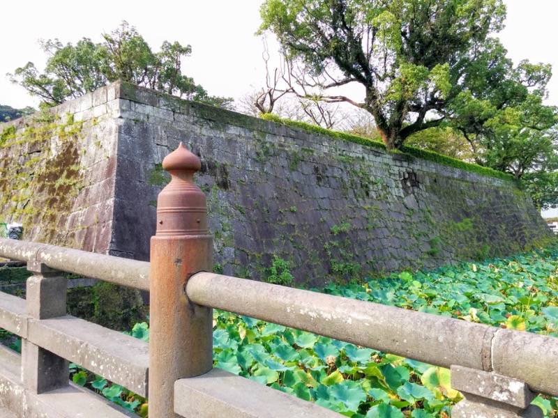 鶴丸城 鹿児島城 石橋から見た石垣２