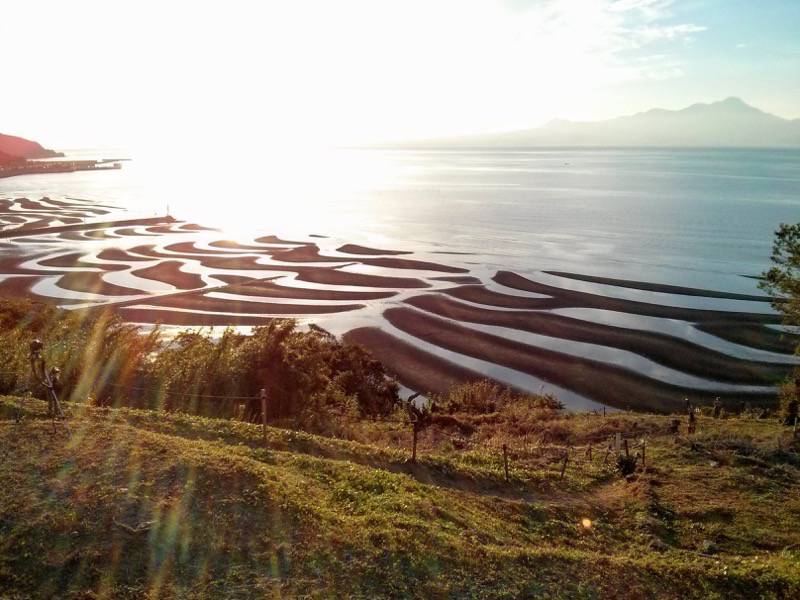 御輿来海岸 景勝地夕暮れ前２