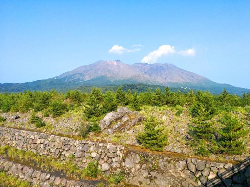 烏島展望台 道路から御岳