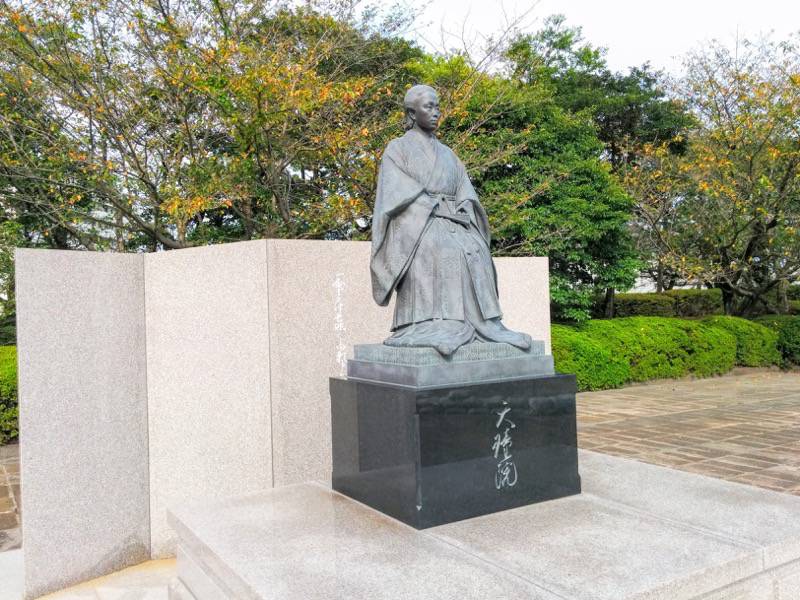 鶴丸城 鹿児島城 天璋院篤姫銅像