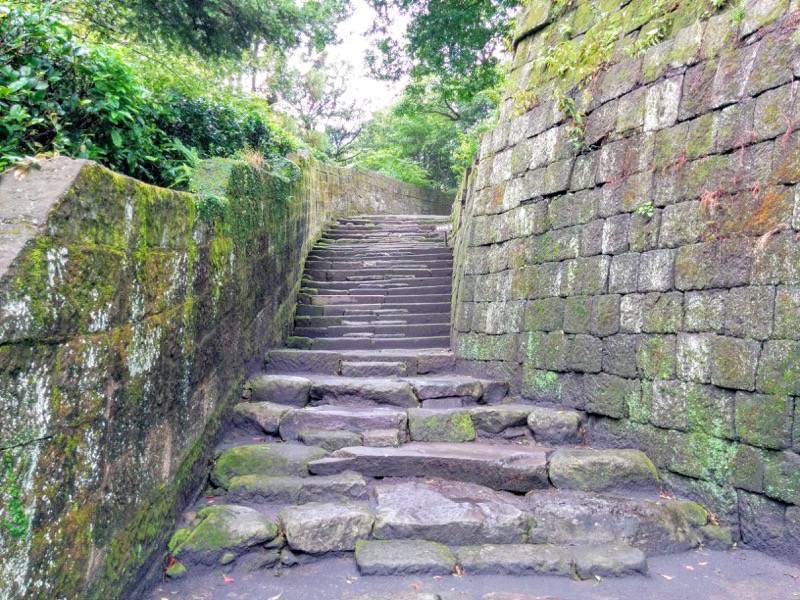仙巌園 曲水の庭横の階段１