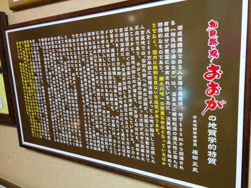 相良路の湯 おおが 地質学的特徴