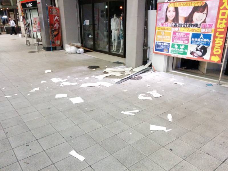 熊本地震直後の繁華街3
