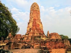 巨大プラーンがそびえるワット・プラ・ラーム｜タイ アユタヤ歴史公園