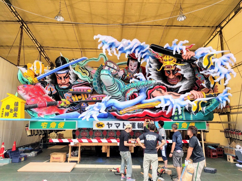 ねぶた3俵藤太と龍神