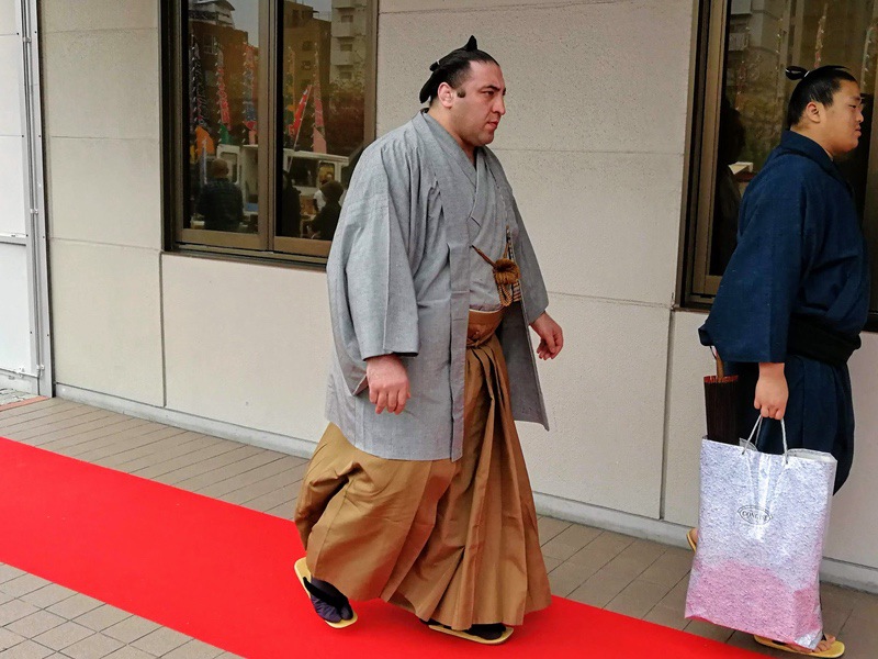 会場入り59栃ノ心