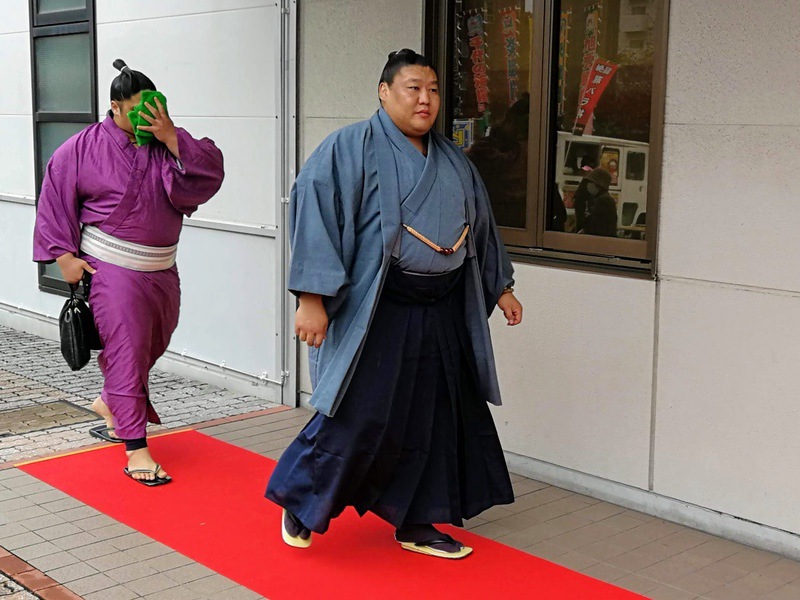 会場入り62貴ノ岩